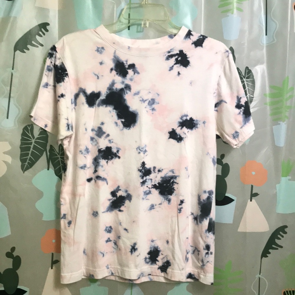 Pink and blue tie dye T-shirt